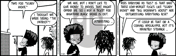 The Boondocks on Monday March 3, 2008 Comic Strip