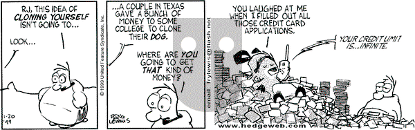 Over the Hedge on Wednesday January 20, 1999 Comic Strip