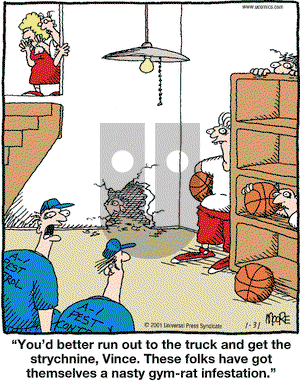 In the Bleachers on Wednesday January 31, 2001 Comic Strip
