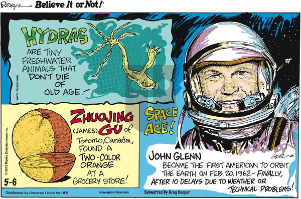 Ripley's Believe It or Not - Sunday May 6, 2012 Comic Strip