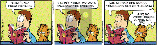 Garfield on Saturday September 4, 2010 Comic Strip