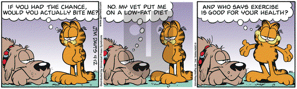 Garfield on Monday April 12, 2004 Comic Strip