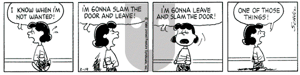 Peanuts on Friday February 19, 1988 Comic Strip
