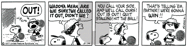 Peanuts on Saturday May 14, 1977 Comic Strip