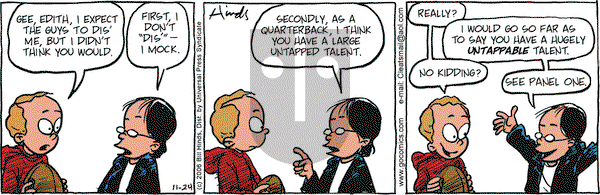 Cleats on Friday November 24, 2006 Comic Strip