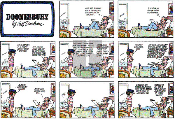Doonesbury on Sunday August 8, 1982 Comic Strip