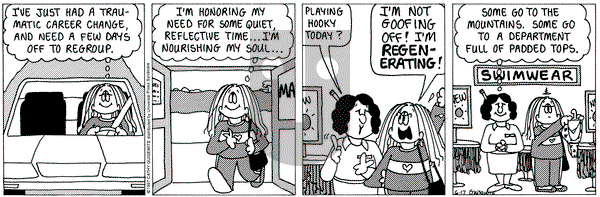 Cathy Classics on Wednesday September 3, 1997 Comic Strip