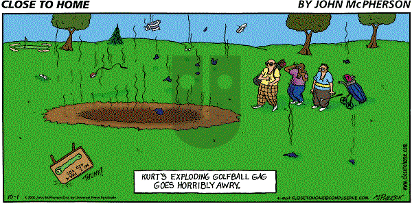Close to Home on Sunday October 1, 2000 Comic Strip