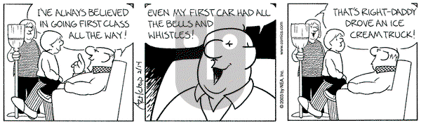 The Born Loser on Friday February 14, 2003 Comic Strip