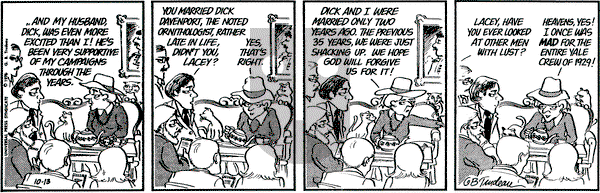 Doonesbury on Wednesday October 13, 1976 Comic Strip