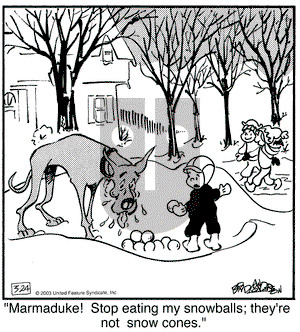 Marmaduke on Monday March 24, 2003 Comic Strip