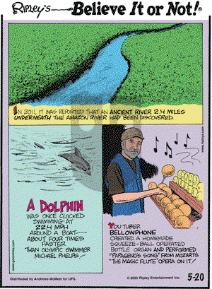 Ripley's Believe It or Not on Wednesday May 20, 2020 Comic Strip