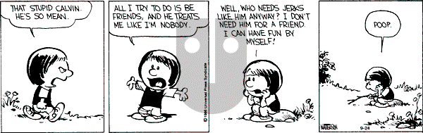 Calvin and Hobbes - Tuesday September 24, 1991 Comic Strip