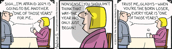 The Born Loser on Monday January 1, 2024 Comic Strip