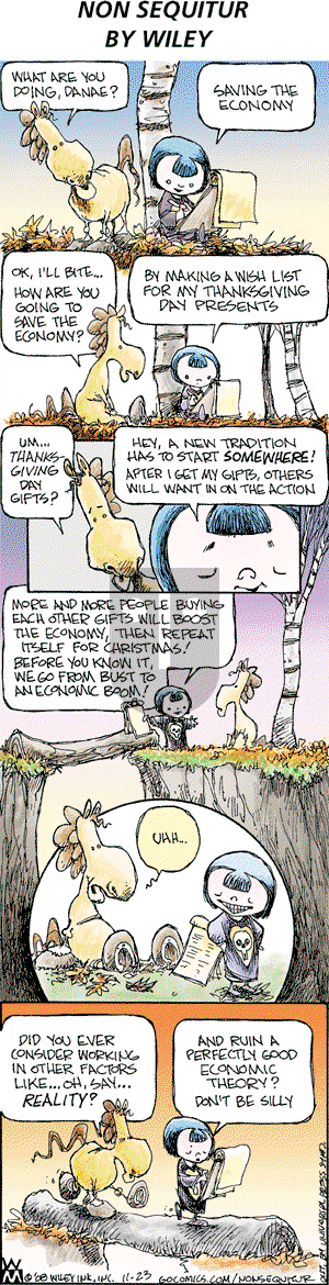 Non Sequitur on Sunday November 23, 2008 Comic Strip