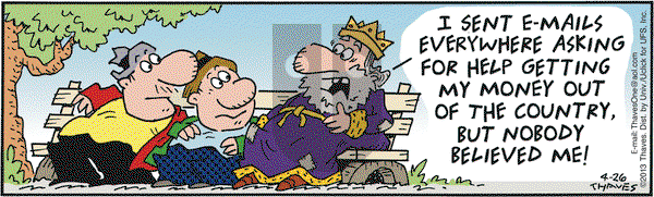 Frank and Ernest on Friday April 26, 2013 Comic Strip