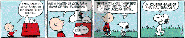 Peanuts on Tuesday September 30, 2003 Comic Strip