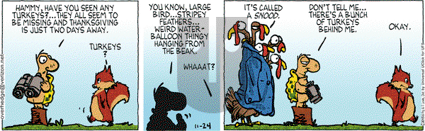 Over the Hedge on Tuesday November 24, 2015 Comic Strip