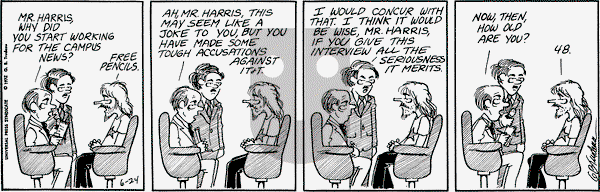 Doonesbury on Saturday June 24, 1972 Comic Strip