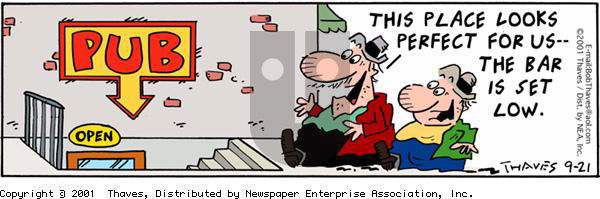 Frank and Ernest on Thursday September 27, 2001 Comic Strip