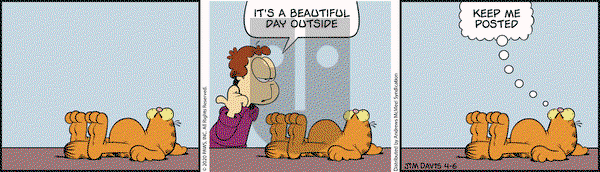 Garfield on Monday April 6, 2020 Comic Strip