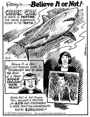 Ripley's Believe It or Not on Tuesday November 4, 1997 Comic Strip