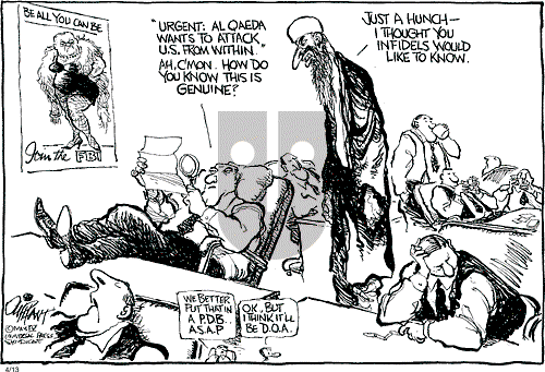 Pat Oliphant on Tuesday April 13, 2004 Comic Strip