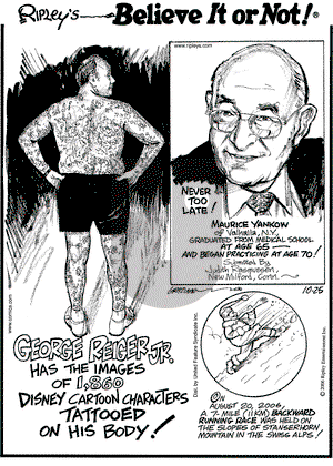 Ripley's Believe It or Not on Wednesday October 25, 2006 Comic Strip