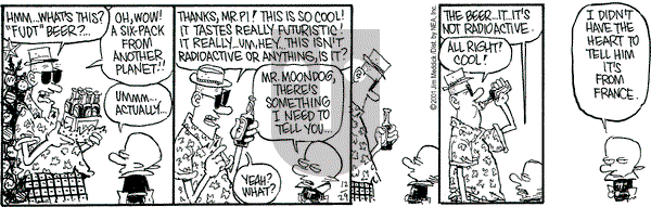 Monty on Saturday December 29, 2001 Comic Strip