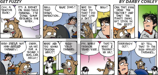 Get Fuzzy on Sunday August 12, 2012 Comic Strip