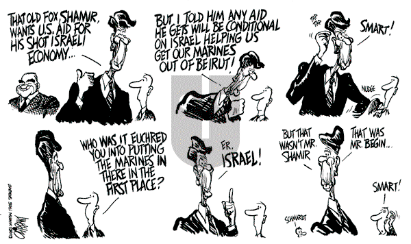 Pat Oliphant - Monday November 28, 1983 Comic Strip