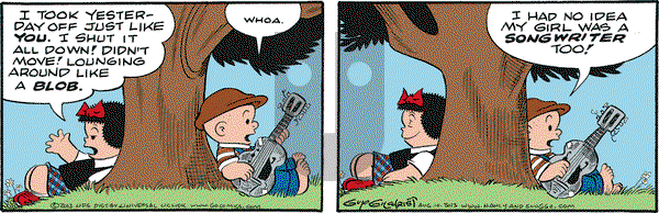 Nancy on Saturday August 10, 2013 Comic Strip