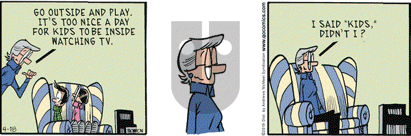Grand Avenue on Thursday April 18, 2019 Comic Strip