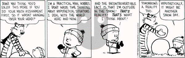 Calvin and Hobbes - Wednesday March 19, 2014 Comic Strip