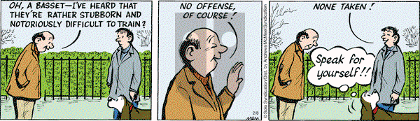 Fred Basset on Friday February 8, 2019 Comic Strip
