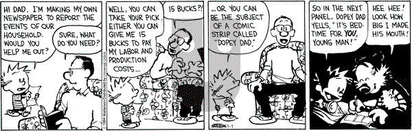 Calvin and Hobbes on Thursday January 1, 2015 Comic Strip