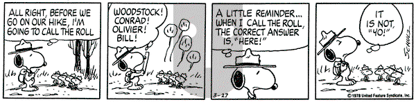 Peanuts on Monday March 27, 1978 Comic Strip
