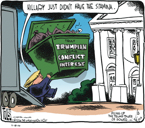 Tom Toles on Friday November 18, 2016 Comic Strip