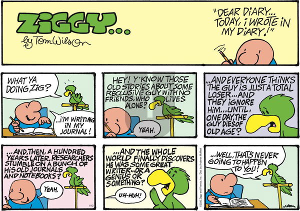 Ziggy on Sunday January 12, 2020 Comic Strip