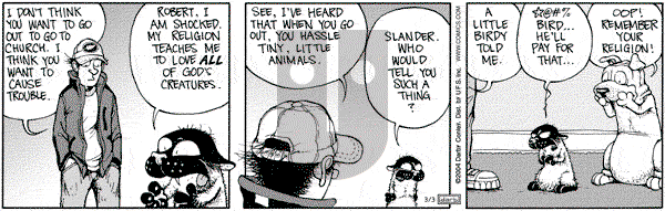 Get Fuzzy on Wednesday March 3, 2004 Comic Strip