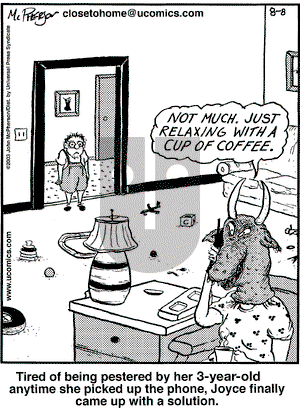 Close to Home on Friday August 8, 2003 Comic Strip