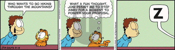 Garfield on Saturday September 19, 2015 Comic Strip