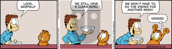 Garfield on Saturday October 22, 2016 Comic Strip