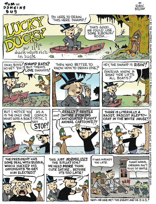 Tom the Dancing Bug on Friday February 17, 2017 Comic Strip