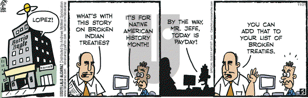 La Cucaracha on Thursday November 21, 2019 Comic Strip