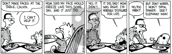 Calvin and Hobbes on Wednesday August 13, 1986 Comic Strip