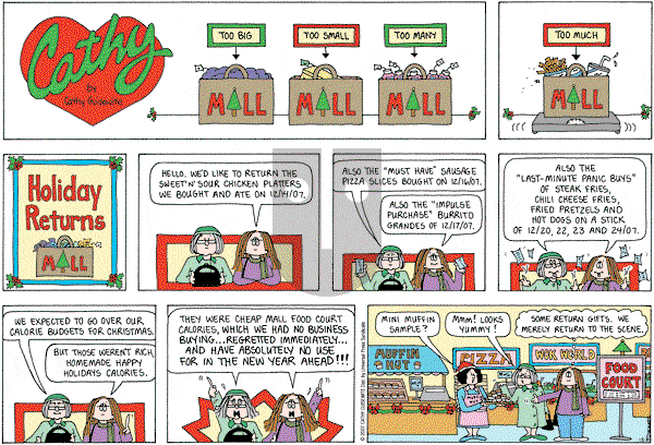 Cathy Classics - Sunday December 30, 2007 Comic Strip