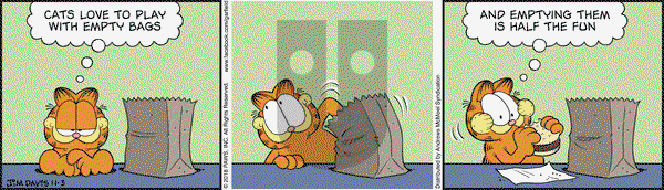 Garfield on Saturday November 3, 2018 Comic Strip
