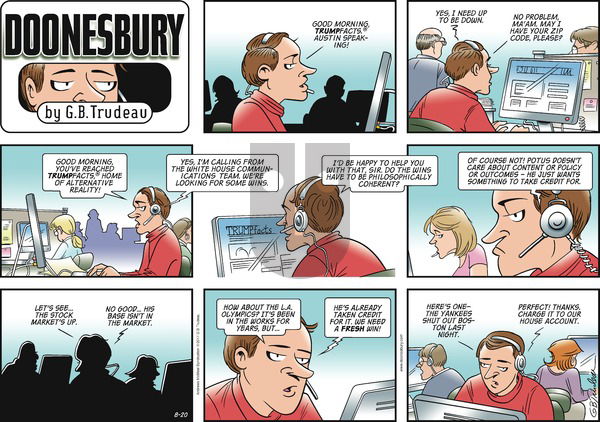 Doonesbury on Sunday August 20, 2017 Comic Strip