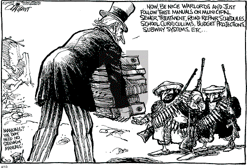Pat Oliphant on Wednesday April 10, 2002 Comic Strip